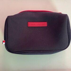 Tommy Hilfiger Black and Red Toiletry Bag